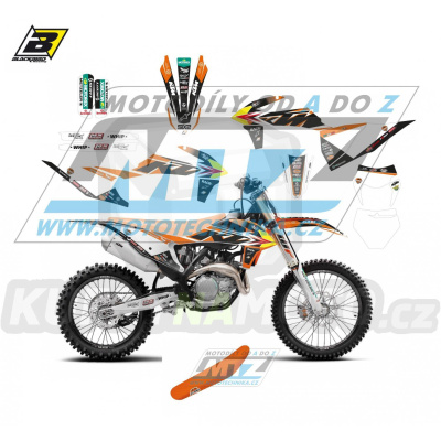 Polepy s potahem sedla (sada polepů a potah sedla Graphics) - KTM EXC / 20-23 + SX+SXF / 19-22 - typ polepů Replica KTM Trophy
