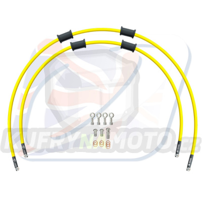 CROSSOVER Hadice přední brzdy sada Venhill POWERHOSEPLUS SUZ-7018FS-YE (2 hadice v sadě) žluté hadice, nerezové koncovky