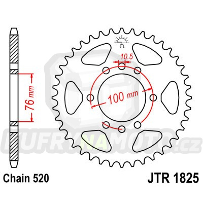 Řetězová rozeta JT JTR 1825-45 45 zubů, 520 - akce