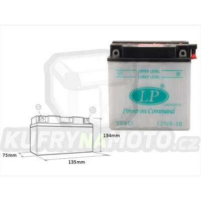LANDPORT baterie 12N9-3B 12V 9AH 137X76X140