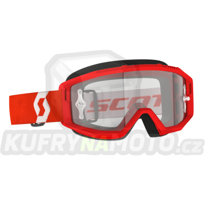 brýle PRIMAL CLEAR červené, SCOTT - USA (plexi čiré)