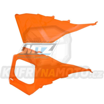 Bočnice air-boxu KTM 125+144+150+250SX + 250+450SXF / 07-10 + 125+200+250+300EXC + 250+450+530EXCF / 08-11  Husaberg TE125+TE250+TE300 / 11-12 - oranžové