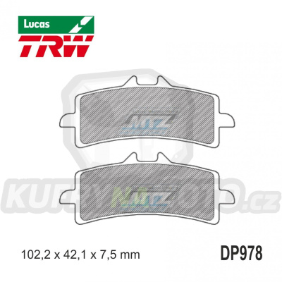 Destičky brzdové DP978-LUSV TRW Lucas MCB792SV - směs Sinter Road