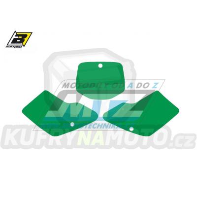 Polepy číslových tabulek (vystřižené) - Kawasaki KX125+KX250 / 94-98 - barva zelená