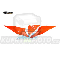 Bočnice Racing s děrovaným krytem KTM SX+SXF / 19-22 + EXC+EXCF / 20-23 - barva FLUO oranžová (neon oranžová)