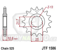 Řetězové kolečko JT JTF 1586-17 17 zubů