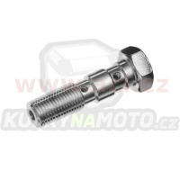 průtokový šroub dvojitý M10 x 1 mm (pochromovaná ocel)