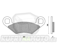 brzdové destičky, NEWFREN (směs OFF ROAD ATV SINTERED) 2 ks v balení