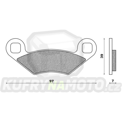 brzdové destičky, NEWFREN (směs OFF ROAD ATV SINTERED) 2 ks v balení
