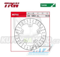 Kotouč brzdový TRW MST502 (300/139/5D) Harley Davidson FLHR+FLHRC+FLHT+FLHTC+FLHTCU+FLHX+FLTR+FLTRU+FLTRX + FLHTCUL+FLHTCUTG+FLHTK+FLHTKL+FLHXS+FLTRXS + FXBB+FXBR+FXFB + FLHTKSE