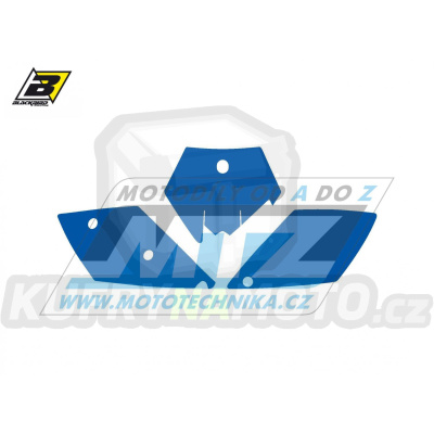 Polepy číslových tabulek (vystřižené) - KTM 200SX+250SX+450SX / 03-06 + 125SX+525SX / 04-06 - barva modrá