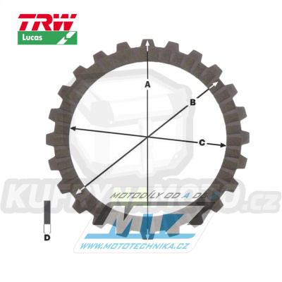 Lamely spojkové třecí (s obložením) Lucas MCC326-10 - Suzuki GSX1100G+GSX1100R
