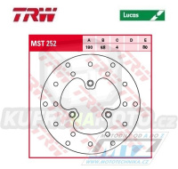 Kotouč brzdový TRW MST252 (190/58/3D) - Atala + Benelli + Beta + Honda + Malaguti + Peugeot + Piaggio + Sachs + SYM