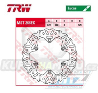 Kotouč brzdový TRW MST266EC (220/110/6D) - KTM SX+SXF+EXC+EXCF+EXCR+GS+MXC+LC4+SC+SMR+SXS+SXC+XC+XCF+XCW + Husaberg FE+FS+FX+FC+TE + Husqvarna FC+FE+TC+TE
