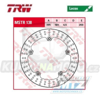 Kotouč brzdový TRW MSTR138 (305/181/5D) - BMW R1200GS / 08-12 + R1200GS Adventure / 08-13