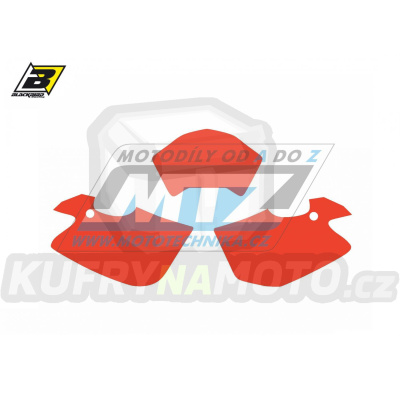 Polepy číslových tabulek (vystřižené) - Husqvarna TE250+TE450 / 02-04 + WR125+WR250 / 00-04 - barva červená