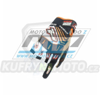 Rukavice motokros PROGRIP 4010/11 - bílo-černo-oranžové - velikost XXL