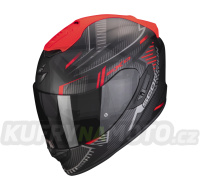 Moto přilba SCORPION EXO-1400 EVO AIR SHELL matná černo/červená