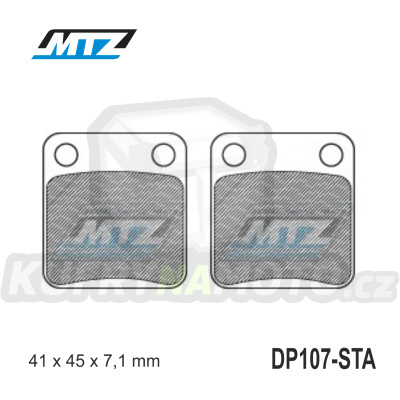 Destičky brzdové DP107-STA - směs Standard