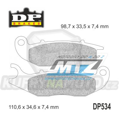 Destičky brzdové DP534 - DP BRAKES směs Premium Sinter OEM