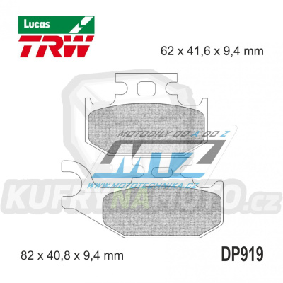 Destičky brzdové DP919-LUSI TRW Lucas MCB723SI - směs Sinter Offroad