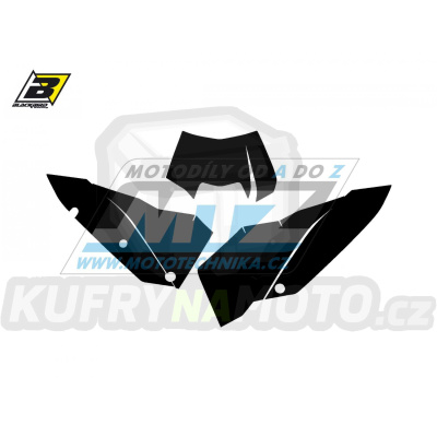 Polepy číslových tabulek (vystřižené) - KTM EXC / 08-11 - barva černá