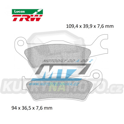 Destičky brzdové DP705-LU TRW Lucas MCB896 - směs Allround