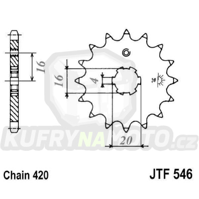 Řetězové kolečko JT JTF 546-15 15 zubů, 420