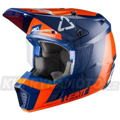 LEATT přilba CROSS HELMET GPX 3.5 V20.2 ORANGE barva oranžová/granátová velikost XXL