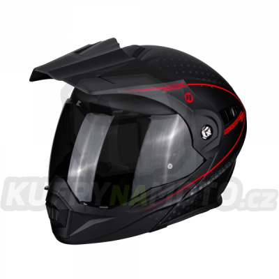 Moto přilba SCORPION ADX-1 HORIZON matná černo/neonově červená