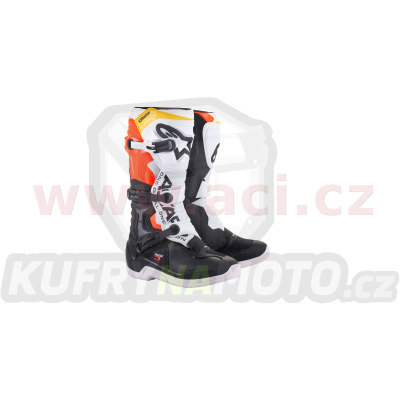 boty TECH 3, ALPINESTARS (černá/bílá/červená/žlutá fluo)