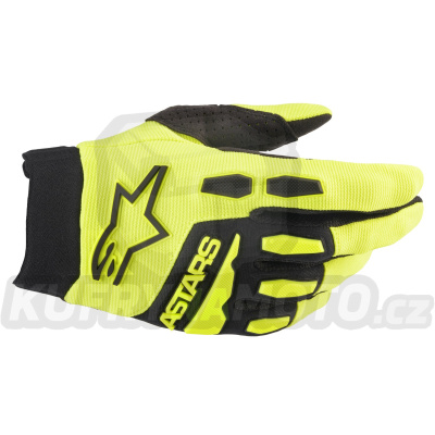 rukavice FULL BORE, ALPINESTARS (žlutá fluo/černá) 2024