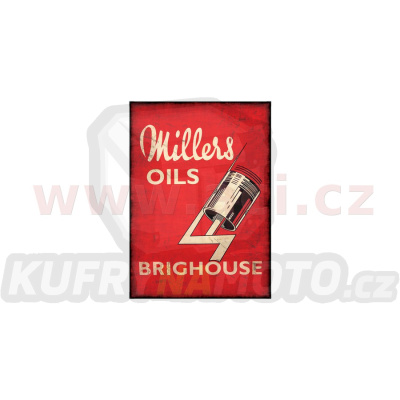 Plechová cedule Millers Oils Brighouse - 30x40 cm