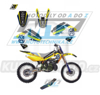 Polepy s potahem sedla (sada polepů a potah sedla Dream) - Husqvarna CR125+CR250 + WR125+WR250 / 00-05 + TC250+TC450+TC510 + TE250+TE450+TE510 / 02-04 - typ polepů Dream4