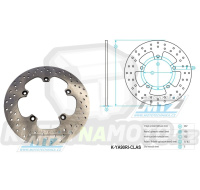 Kotouč brzdový (267/132/5D) - Yamaha FZ8N + FZ8S + RA 125X-MAX + YP125R X-Max / YP250R X-Max + RA300X-MAX + RA400X-MAX + YP400Majesty