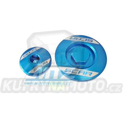 Zátky motoru Scar modré - Yamaha YZF450 / 23-25