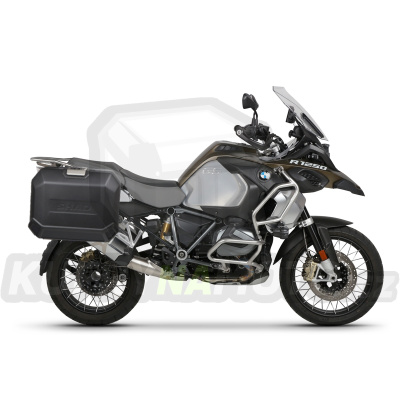 Kompletní sada bočních černých hliníkových kufrů SHAD TERRA BLACK 36L/47L , včetně montážní sady SHAD BMW R 1200 GS/ R 1200 GS Adventure/ R 1250 GS/ R 1250 GS Adventure