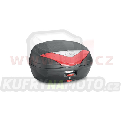 MONOLOCK TopCase, KAPPA (46L, černý nelakovaný + červená odrazka)