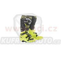 boty TECH 7, ALPINESTARS (žlutá fluo/vojenská zelená/černá)