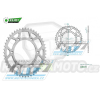 Rozeta řetězová (převodník) Dural 0808-47zubů ESJOT 51-32041-47 - barva stříbrná - Suzuki RM125 / 80-11+RM250 / 82-12+RMX250 / 89-00+RMZ250 / 07-20+RMZ450 / 05-20+RMX450Z / 10-19+DRZ250 / 01-07+DR350 / 96-99+DRZ400S / 00-20+DRZ400E / 00-07 + Kawasaki