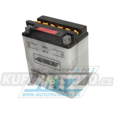 Baterie (akumulátor motocyklový) 4RIDE YB12AL-A2 (12V/12Ah)