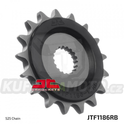 Řetězové kolečko JT JTF 1186-16RB 16 zubů, 525 pogumované