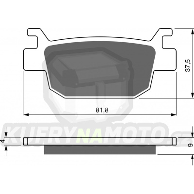 Zadní brzdové destičky Goldfren HONDA SH 125 i 9/A/B (Fuel Injection/Rear Disc Model) 2009-2012 směs AD - akce