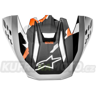 kšilt pro přilby S-M5 ROVER, ALPINESTARS (červená fluo/šedá/maskáč) 2022