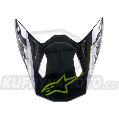 kšilt pro přilby SUPERTECH S-M8 RADIUM 2, ALPINESTARS (tmavě modrá/žlutá fluo)