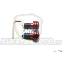 Koncovky/závaží řidítek RUBBER - červené (pro vnitřní průměr řidítek ¤17mm)