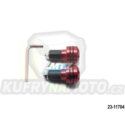 Koncovky/závaží řidítek RUBBER - červené (pro vnitřní průměr řidítek ¤17mm)