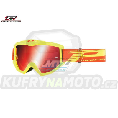 Brýle Progrip 3201-FL Mirrored - žluté se zrcadlovým sklem