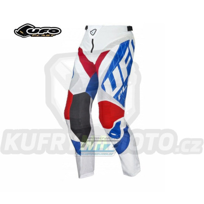 Kalhoty motokros UFO DEEPSPACE - bílo-modro-červené - velikost 40/58