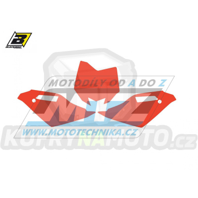 Polepy číslových tabulek (vystřižené) - Husqvarna CR125 / 09-13 - barva červená